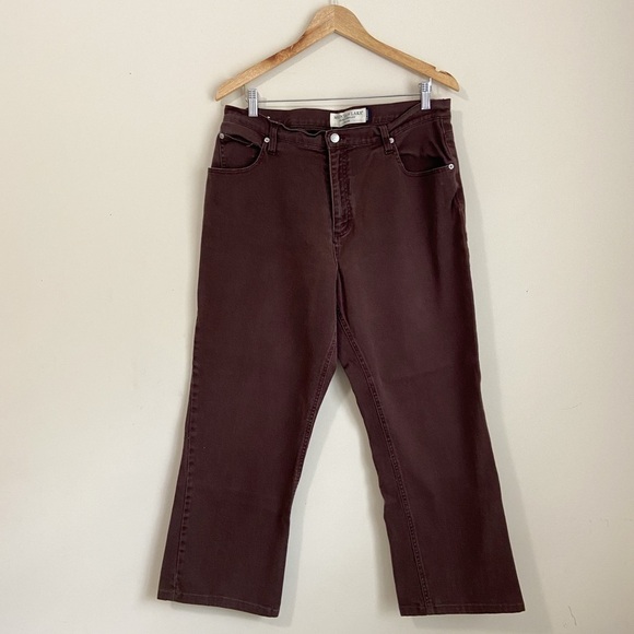 Mountain Lake Denim - Mountain Lake Dark Brown Relaxed Flare Jeans